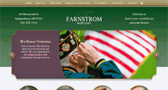 Desktop Screenshot of farnstrommortuary.com