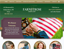 Tablet Screenshot of farnstrommortuary.com